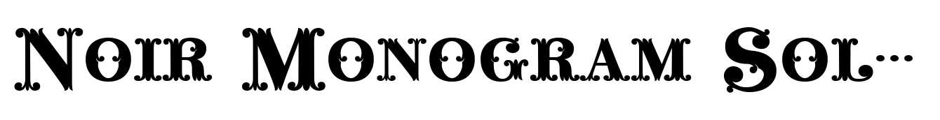 Noir Monogram Solid (1000 Impressions)